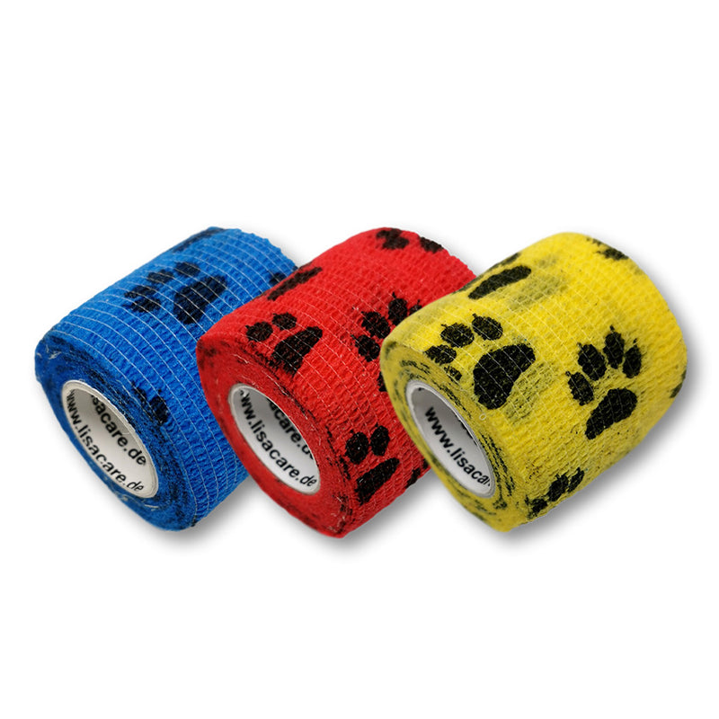LisaCare Pfotenverband 5cm, 7,5cm & 10cm x 4,5m - 3er Set Pfotenmix Tierverband-PET_SUPPLIES-EKNA GmbH & Co. KG