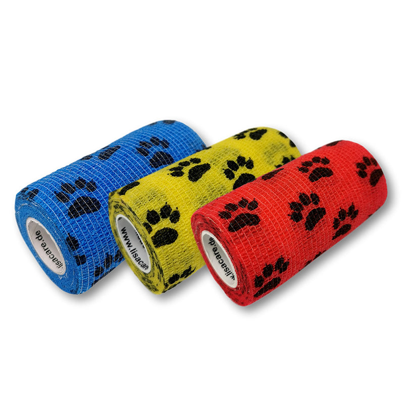 LisaCare Pfotenverband 5cm, 7,5cm & 10cm x 4,5m - 3er Set Pfotenmix Tierverband-PET_SUPPLIES-EKNA GmbH & Co. KG