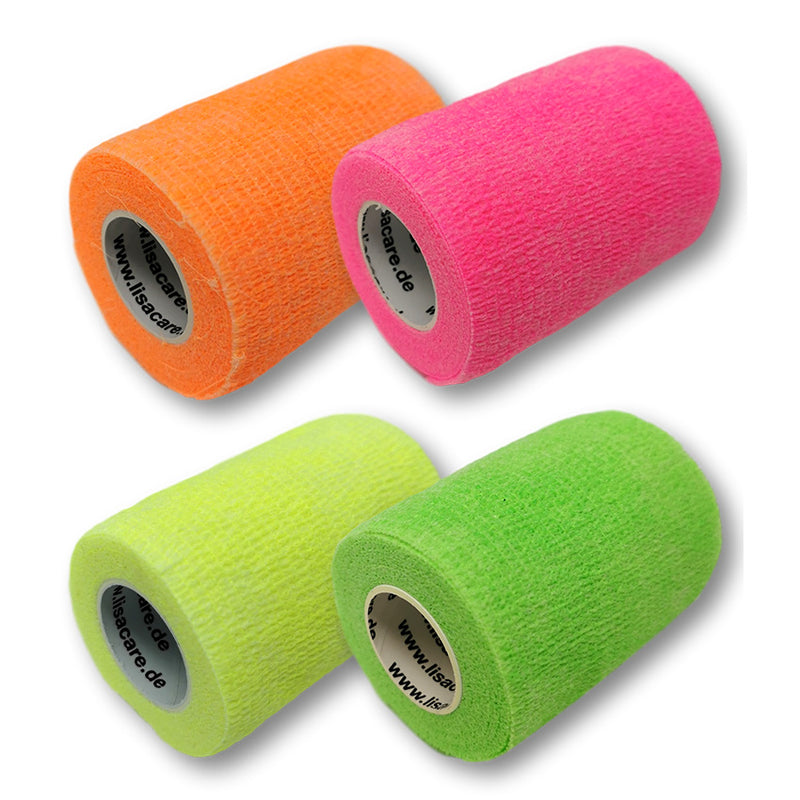 LisaCare Pflasterverband 2,5cm-10cm x 4,5m - Für Mensch & Tier - 4er & 8er Neonmix-HEALTH_PERSONAL_CARE-EKNA GmbH & Co. KG