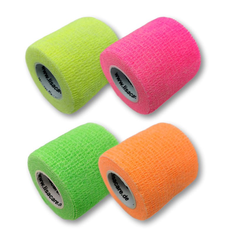 LisaCare Pflasterverband 2,5cm-10cm x 4,5m - Für Mensch & Tier - 4er & 8er Neonmix-HEALTH_PERSONAL_CARE-EKNA GmbH & Co. KG