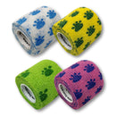 LisaCare Haftbandage für Mensch & Tier - 5cm x 4,5m - 4er-Set Tatzenmix-PET_SUPPLIES-EKNA GmbH & Co. KG