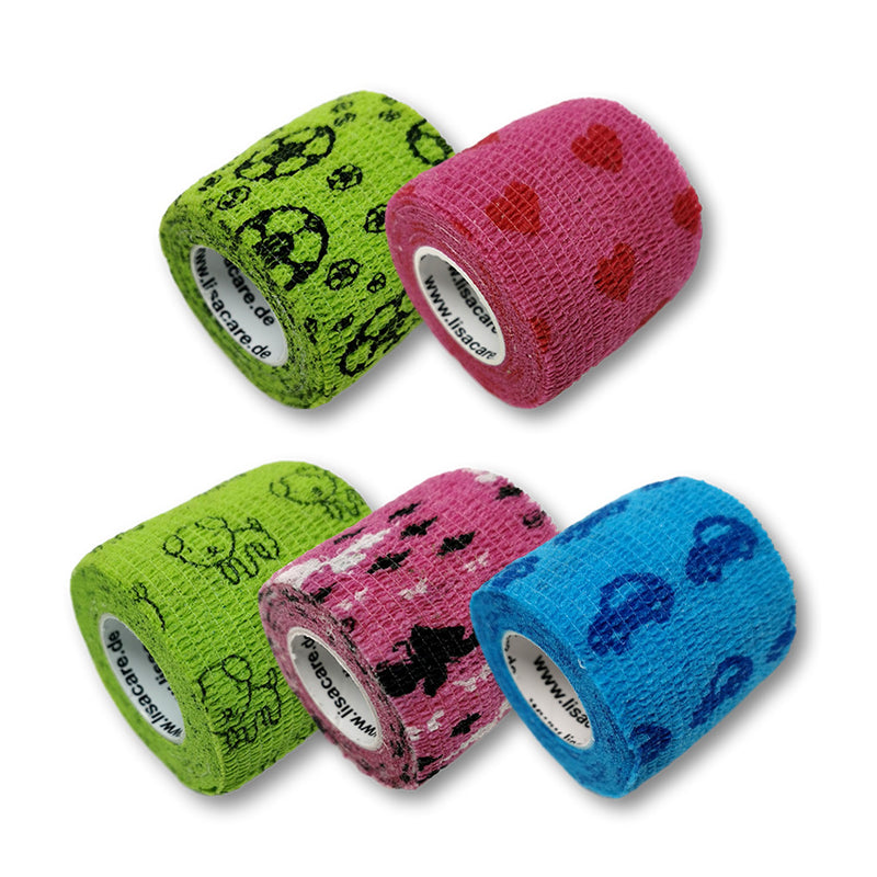 LisaCare Kinderpflaster selbsthaftend - 5er-Set Motivmix - 5cm x 4,5m-HEALTH_PERSONAL_CARE-EKNA GmbH & Co. KG