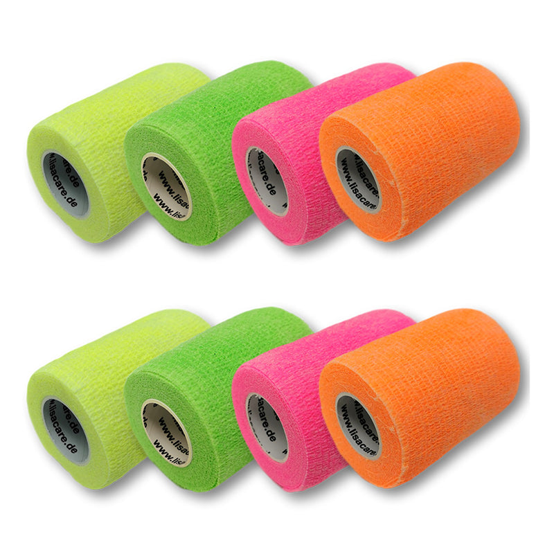 LisaCare Pflasterverband 2,5cm-10cm x 4,5m - Für Mensch & Tier - 4er & 8er Neonmix-HEALTH_PERSONAL_CARE-EKNA GmbH & Co. KG