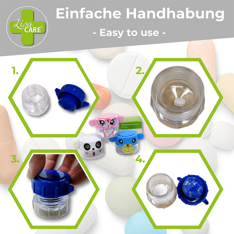 LisaCare - Kinder Tablettenmörser - Crusher - Äffchen-HEALTH_PERSONAL_CARE-EKNA GmbH & Co. KG