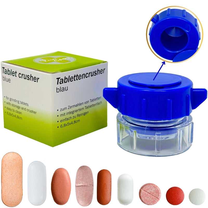 LisaCare - Tablettenmörser/Medikamentenmörser Blau - Mit Pillenfach im Deckel-HEALTH_PERSONAL_CARE-EKNA GmbH & Co. KG