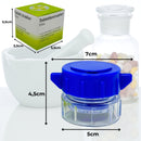 LisaCare - Tablettenmörser/Medikamentenmörser Blau - Mit Pillenfach im Deckel-HEALTH_PERSONAL_CARE-EKNA GmbH & Co. KG