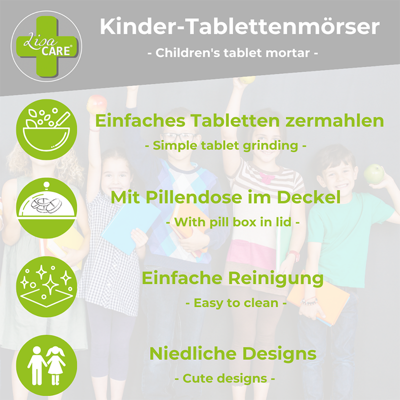 LisaCare - Kinder Tablettenmörser - Crusher - Panda-EKNA GmbH & Co. KG