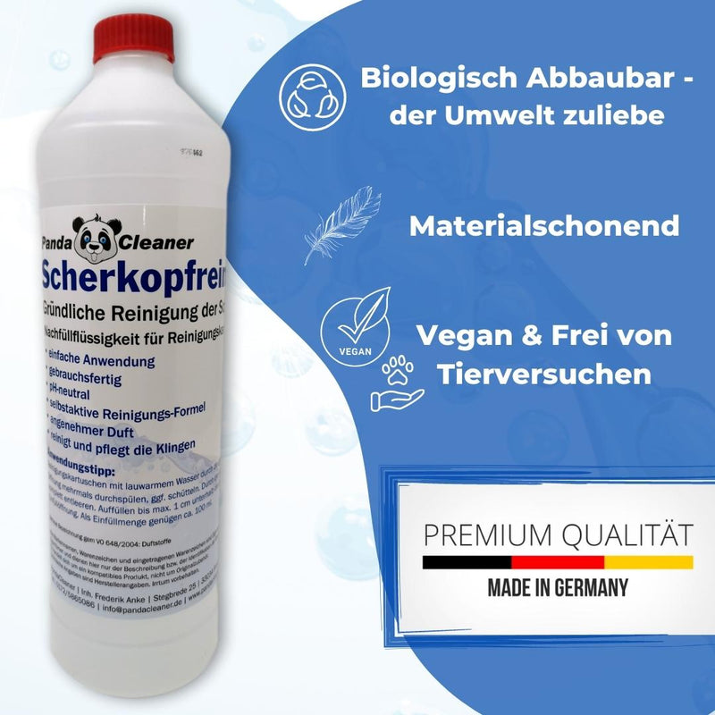 PandaCleaner Scherkopfreiniger/Scherkopfreinigungsmittel - 1l, 2l oder 3l !-Reiniger-EKNA GmbH & Co. KG