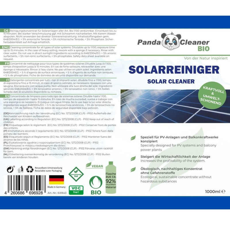 PandaCleaner Solar- & Photovoltaikanlagenreiniger - Div. Größen-Reiniger-EKNA GmbH & Co. KG