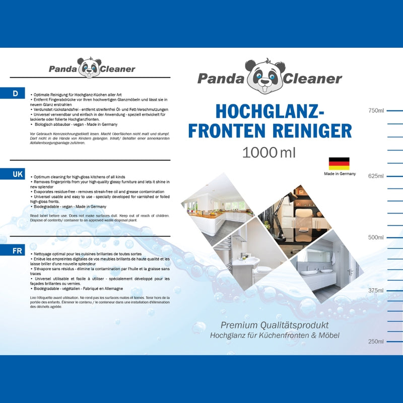 PandaCleaner Hochglanzfronten-Reiniger - 1000ml Konzentrat-Reiniger-EKNA GmbH & Co. KG