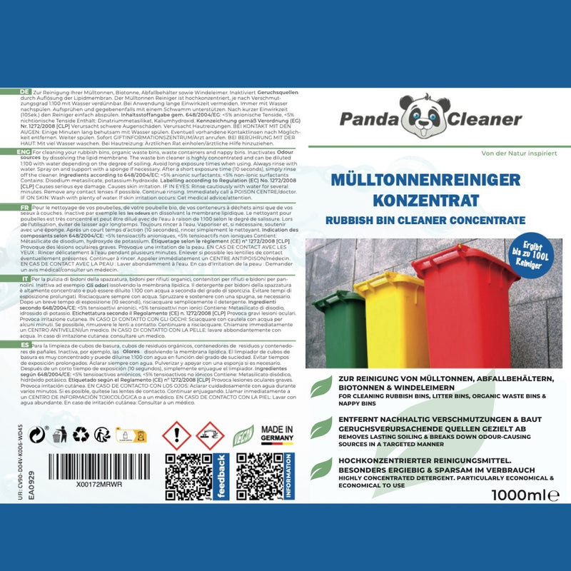 PandaCleaner Mülltonnen Reiniger - 1000ml-Reiniger-EKNA GmbH & Co. KG