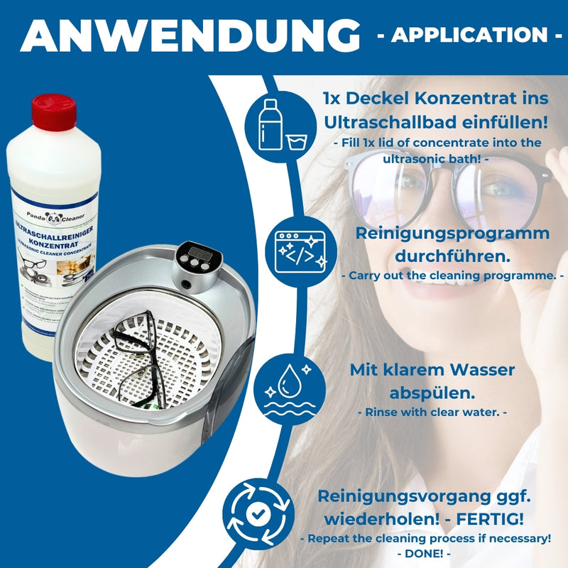 PandaCleaner Ultraschallreiniger Konzentrat - Div. Größen-Reiniger-EKNA GmbH & Co. KG