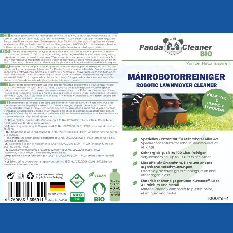 PandaCleaner Rasenmäher-Roboter-Reiniger - 1000ml-Reiniger-EKNA GmbH & Co. KG