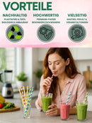 EKNA - Papier Strohhalme - Umweltfreundliche Trinkhalme - 500 oder 1000 Stück-HOME-EKNA GmbH & Co. KG