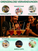 EKNA - Papier Strohhalme - Umweltfreundliche Trinkhalme - 500 oder 1000 Stück-HOME-EKNA GmbH & Co. KG