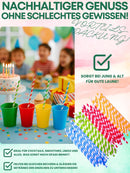 EKNA - Papier Strohhalme - Umweltfreundliche Trinkhalme - 500 oder 1000 Stück-HOME-EKNA GmbH & Co. KG