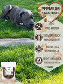WEPO Rinderdörrfleisch Hund - 1kg Pansen/Rinderschlund für Hunde getrocknet - 8-12cm Kausnacks - Barf-Leckerli 100% Rind - Reinigung & Pflege des Gebiss - Befriedigt das Kaubedürfnis-PET_SUPPLIES-EKNA GmbH & Co. KG