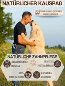 WEPO Rinderdörrfleisch Hund - 1kg Pansen/Rinderschlund für Hunde getrocknet - 8-12cm Kausnacks - Barf-Leckerli 100% Rind - Reinigung & Pflege des Gebiss - Befriedigt das Kaubedürfnis-PET_SUPPLIES-EKNA GmbH & Co. KG
