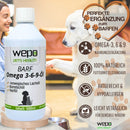 WEPO - Barf Hunde-Öl - 100% natürliches Omega 3 6 9 Fell-Haut-Haar Öl - 500ml-PET_SUPPLIES-EKNA GmbH & Co. KG