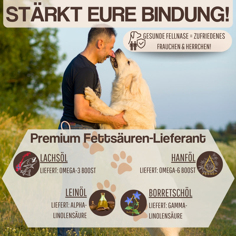 WEPO - Barf Hunde-Öl - 100% natürliches Omega 3 6 9 Fell-Haut-Haar Öl - 500ml-PET_SUPPLIES-EKNA GmbH & Co. KG