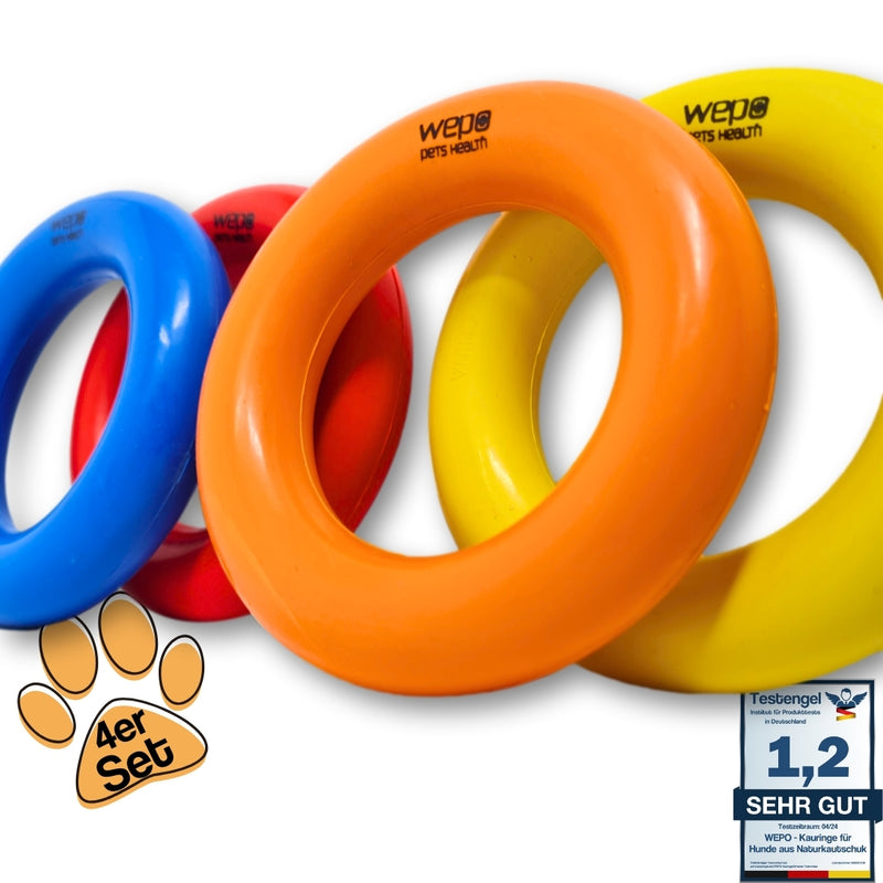 WEPO - Wurfspielzeug 4er Set - Kauringe Ø 9cm - Hundespielzeug-PET_SUPPLIES-EKNA GmbH & Co. KG