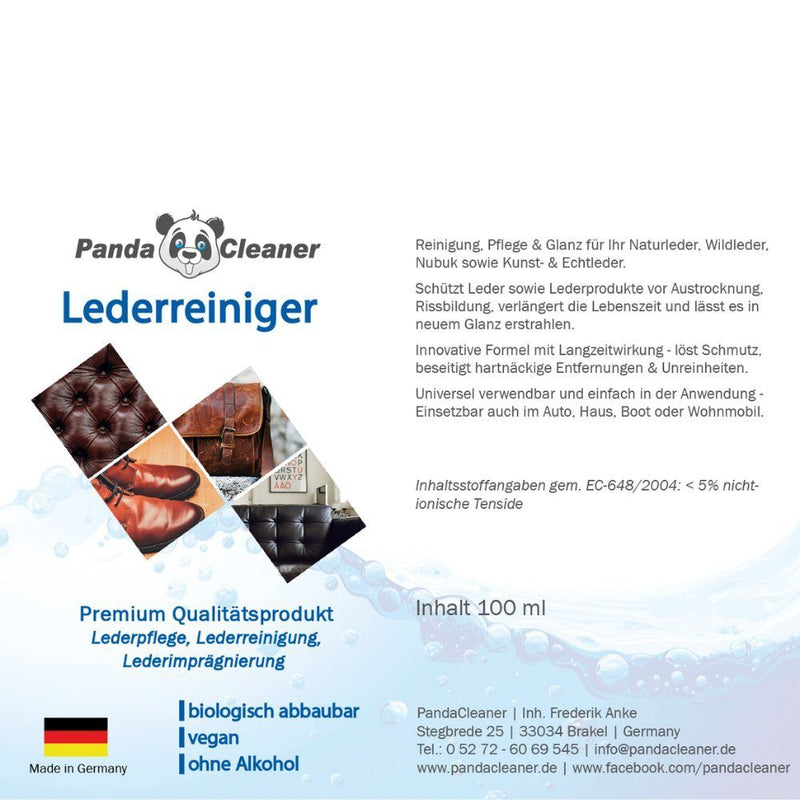 PandaCleaner Lederreiniger & Lederpflege Set - 100ml + 500ml-Reiniger-EKNA GmbH & Co. KG
