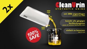 CleanUrin® das Original von CleanU® - Doppelpack 2x25ml - Fake Urin (100% synthetisch)-HOME-EKNA GmbH & Co. KG