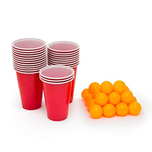 EKNA Beer Pong Set - 24x Becher & 24x Bälle - Trinkspiel-TOYS_AND_GAMES-EKNA GmbH & Co. KG