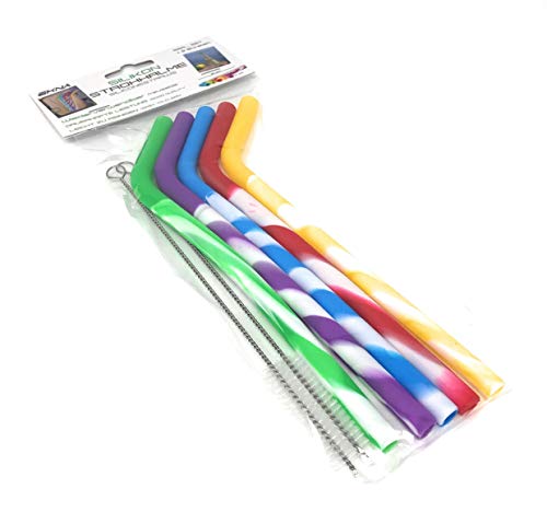 EKNA - Silikon Strohhalme - mit Reinigungsbürste - Umweltfreundliche Alternative-HOME-EKNA GmbH & Co. KG