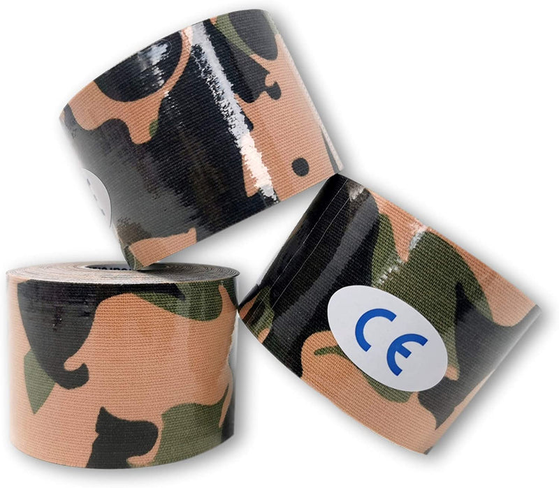 Kinesiologie Tape 5cm x 5m - 3er Set Camouflage blau/grün/rot/Mix-HEALTH_PERSONAL_CARE-EKNA GmbH & Co. KG